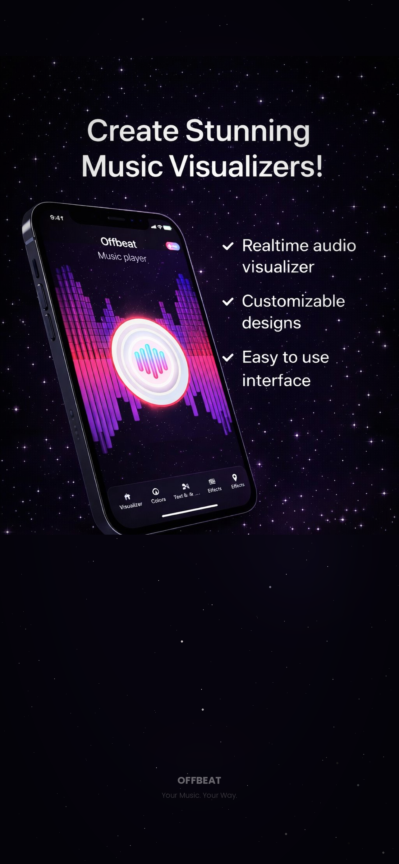 Offbeat visualizer screen
